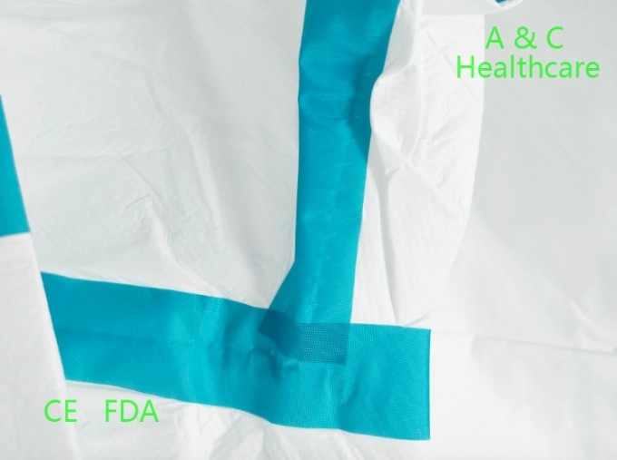 Antibacterial Disposable Plastic Gowns CPE Isolation Gown With Thumb Up