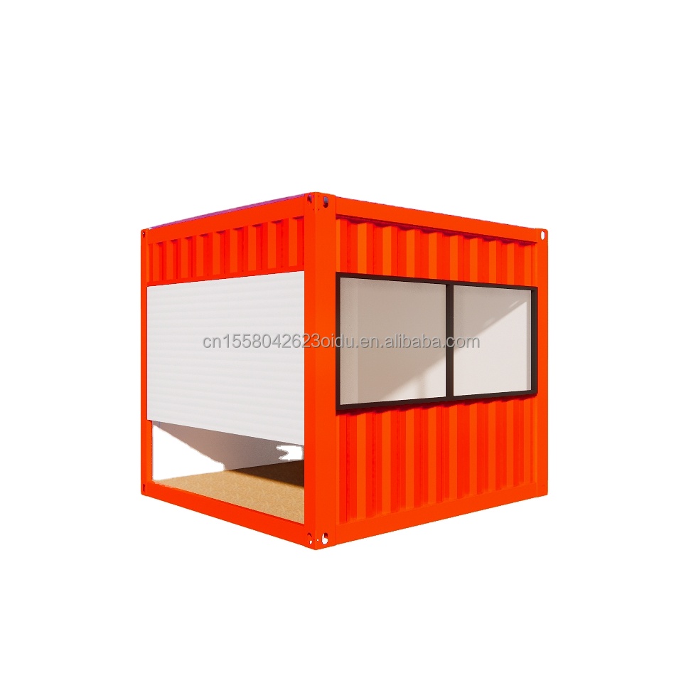 20ft Mini Store Container Coffee Shop Bar Fast Food Restaurant Convenience Store Kiosk Booth with Aluminum Alloy Windows