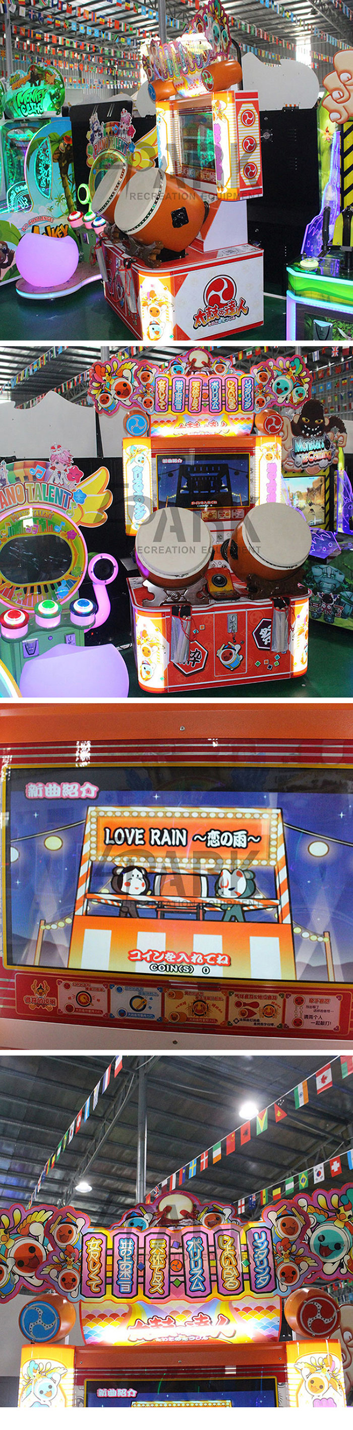 Amusement Arcade Music Game Machine Coin Operated Drumming Type