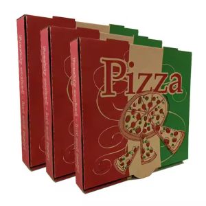 Customized Color Biodegradable Pizza Boxes with Embossing Printing Handling Custom Logo
