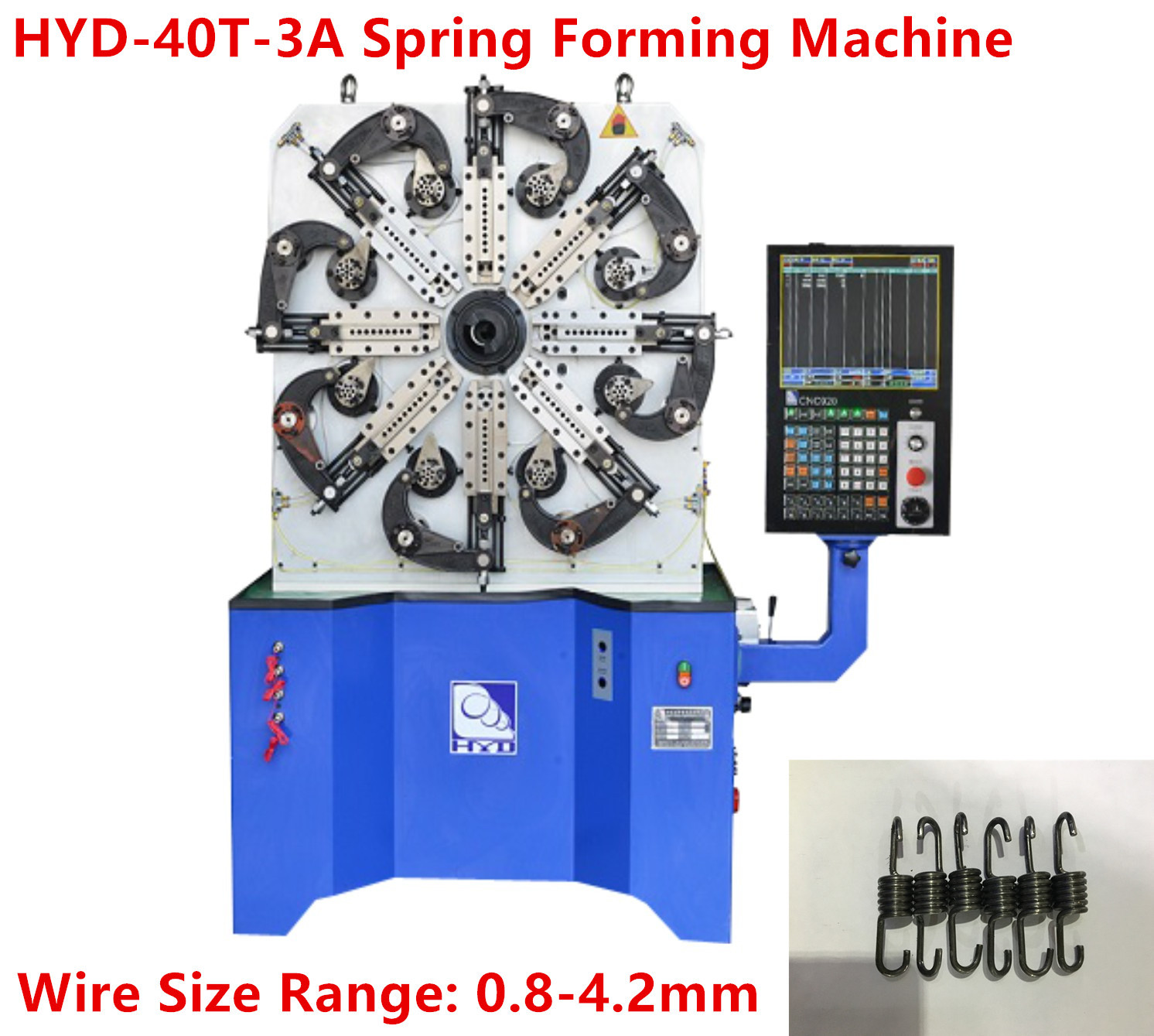 Three Axis CNC Torsion Spring Machine , 0.8-4.2MM Automatic Wire Forming Machine