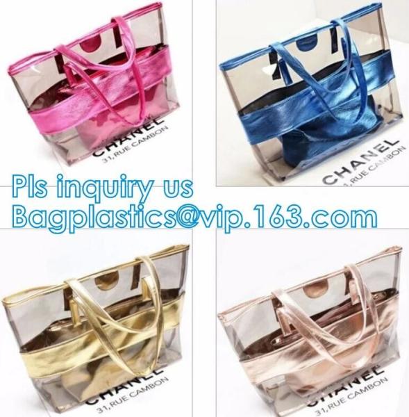 Shinning PVC Metal Chain Girls Fashion Mini Handbags, Fashionable Women PVC tote