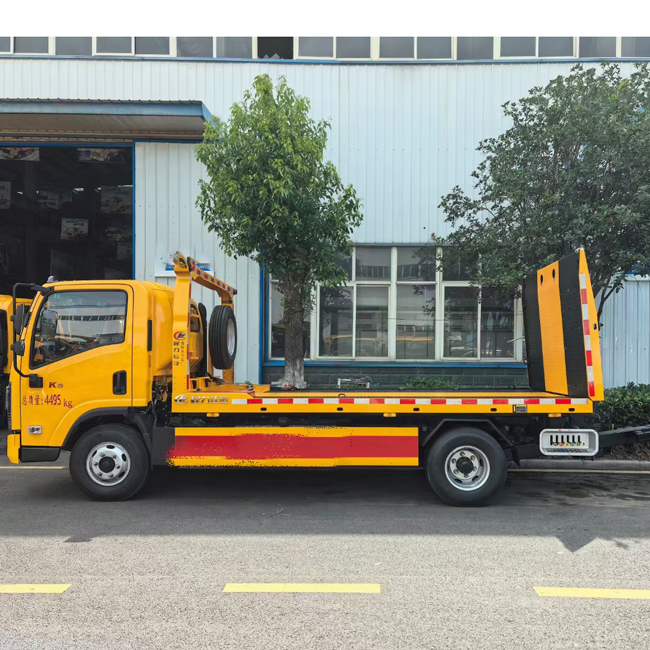 Customized 4X2 JAC 8 Tons Tow Trucks Wrecker Truck With Tail Folding Flat Bed Truck for Road Rescue