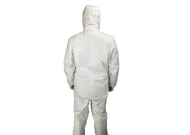 Anti Epidemic Disposable Hooded Coveralls Chemical Resistant Coveralls