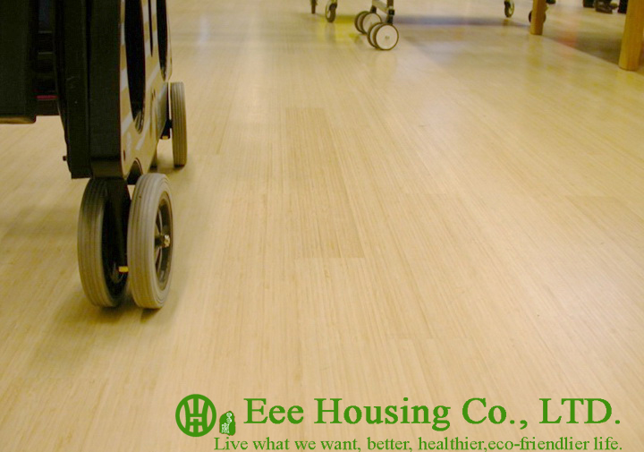 Natural Color Bamboo Flooring,Vertical-compressed Structure, General UV Varnish Coating