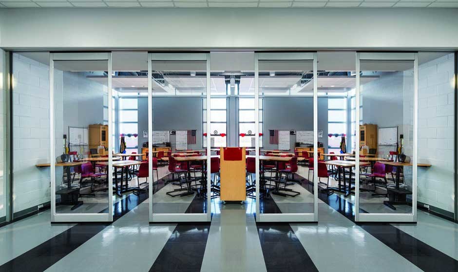 1200 mm Width Sliding Partition Walls Frameless Folding Exterior Sliding Glass Doors