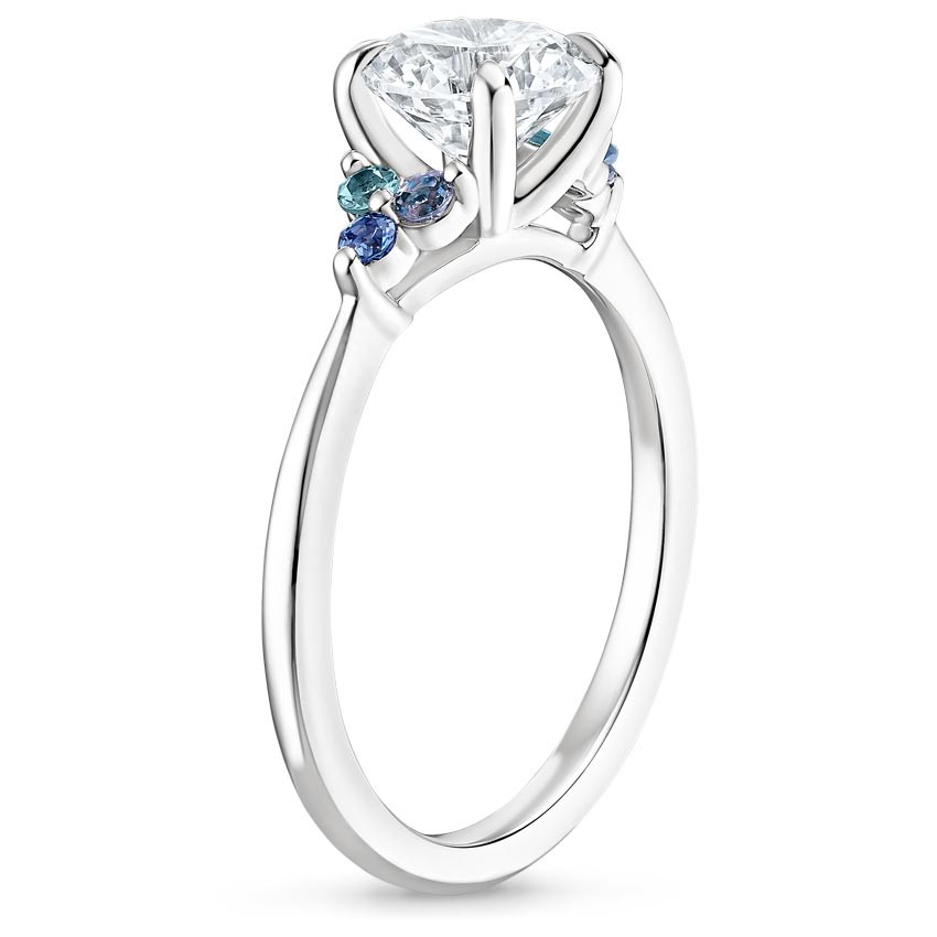Sapphire Indigo Melody RingSet with 6mm Premium Blue Round Sapphire