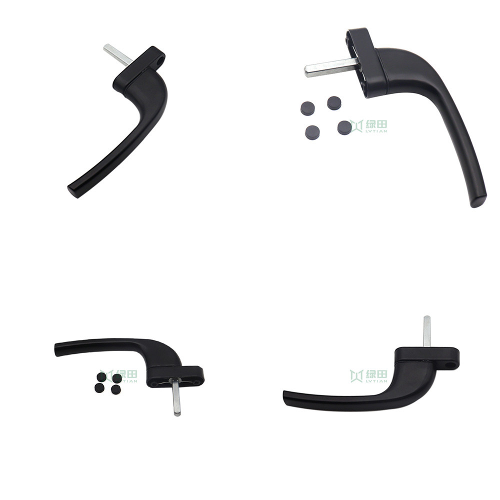 Aluminum Powder Coated Door And Window Handles Casement Handle Lock Smooth