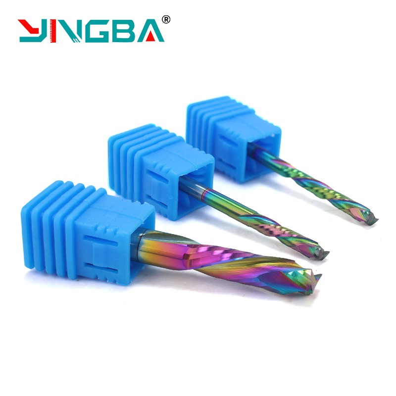 YINGBA Customized Solid Carbide 2F Compression CNC Bit DLC Coated up Down Cut