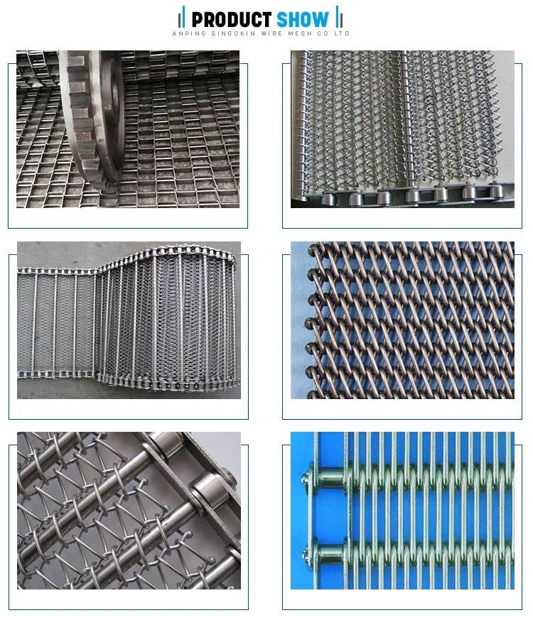 0.5mm-4mm Balanced Spiral SS Wire Mesh Belt Conveyor For Bakery Tunnel Oven