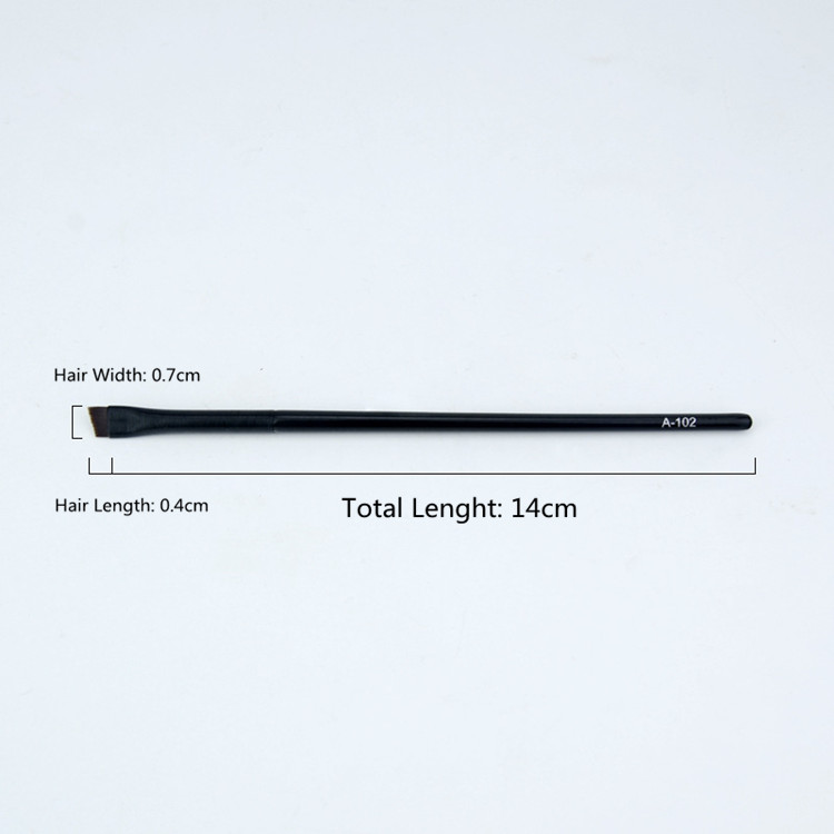 Fine Black Super Think Private Label Eyebrow Brush Thin Makeup Angled Brush Eyebrow