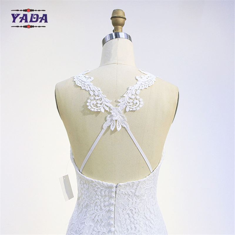 Women slim fit v neck alibaba lace sexy bridal mermaid dress patterns wedding dresses China