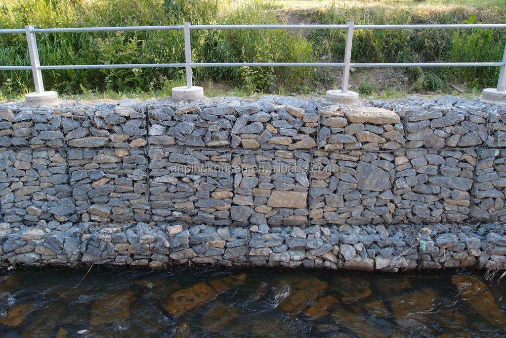 Steel Woven Gabion Baskets For Retaining Wall And River Construction
