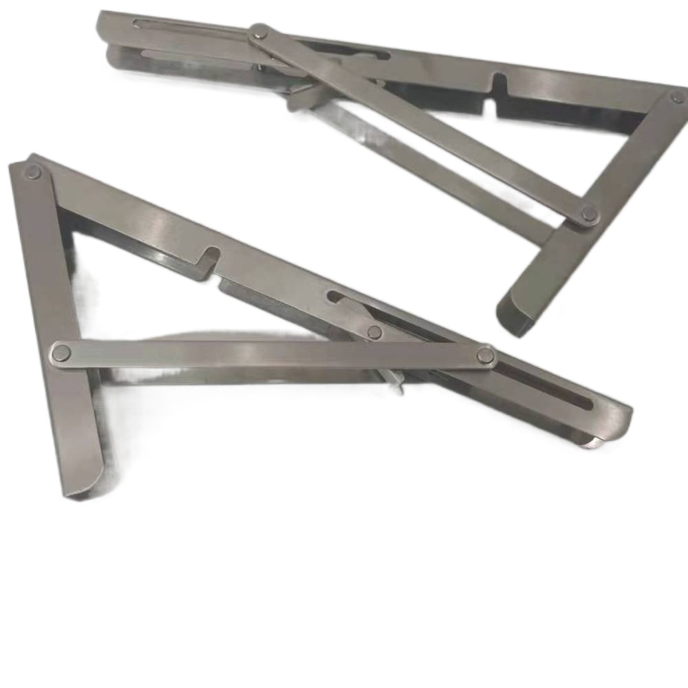 Stamping Punching Bending Process Wall Mount Collapsible Shelf Hinge for 2pcs White