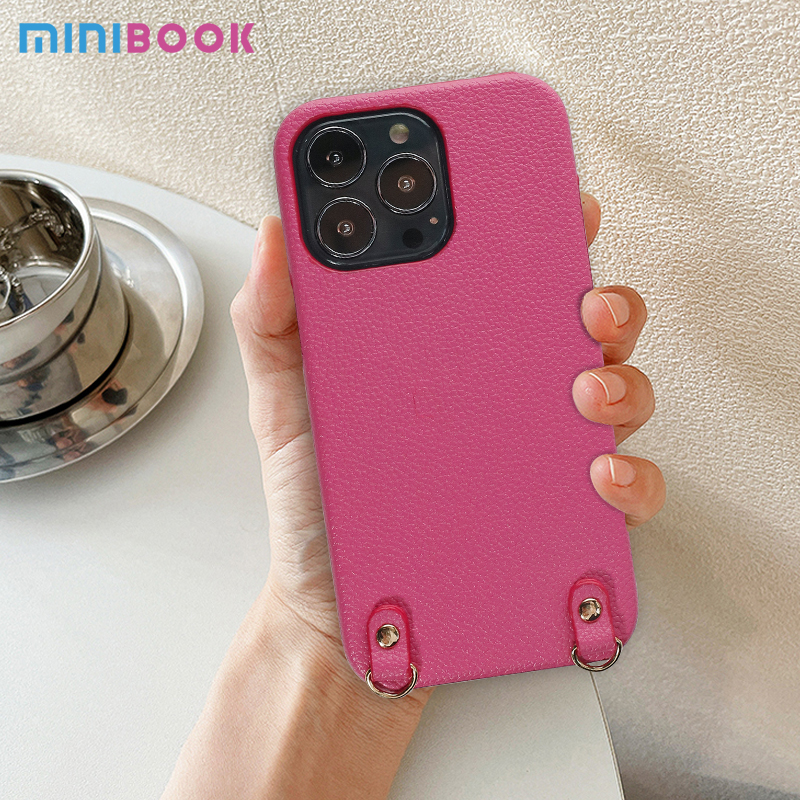 Compatible For Iphone Minibook Customize Logo Lanyard Mobile Cover Cellphone Casing