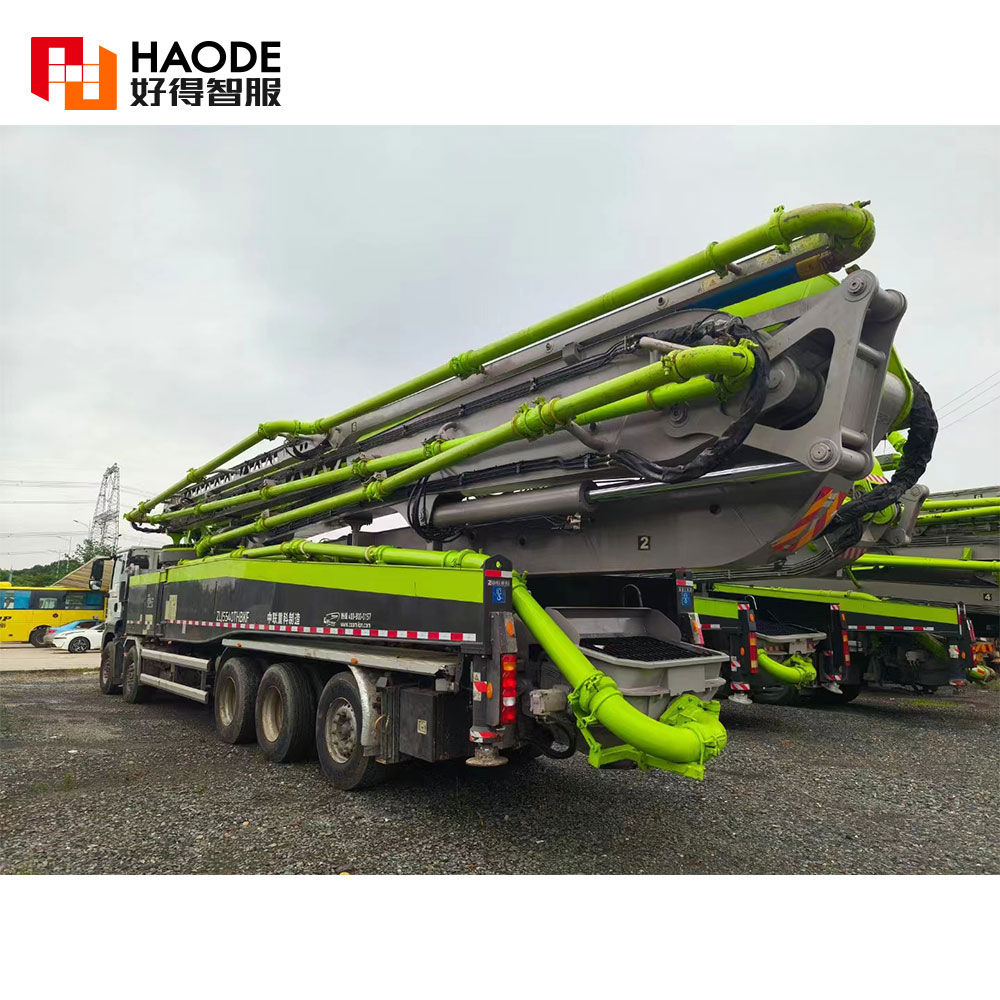 HAODE ZLJ5550THBKF 70X-6RZ Used Zoomlion Equipment 67m Boom Petrol-Electric Hybrid Pump Truck