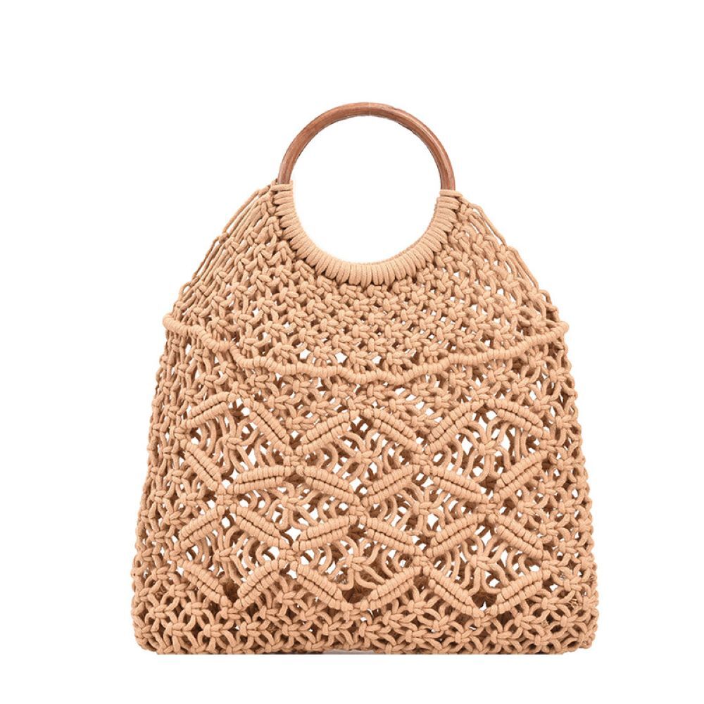 Plastic Bamboo Purses Handles U-Shaped Handbag Handles For Bag Making With Gold Metal Buckle Burnt Color