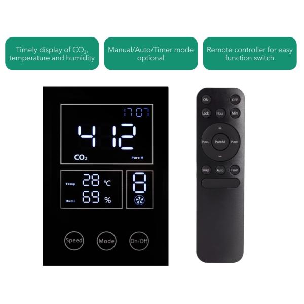 Wall Mounted Series Wall Mounted ERV Energy Recovery Ventilation With CO2 Sensor Version