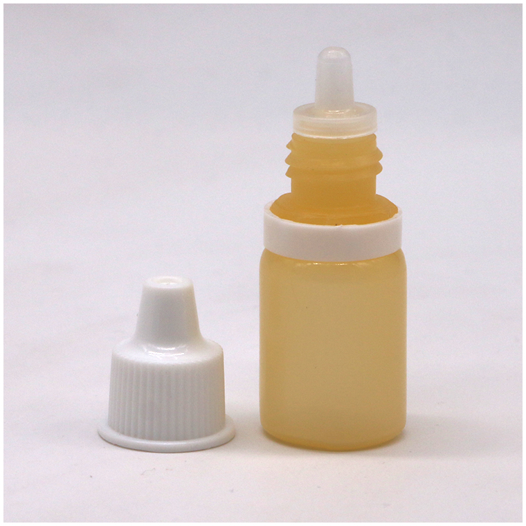LDPE Plastic White Empty Squeezable Eye Liquid Dropper Bottle with Tamper Proof Caps 10mL