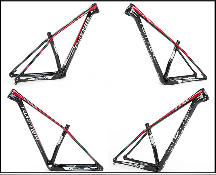 OEM Carbon Frame MTB 27.5 Full Suspension , Carbon Fiber Frameset With 142 Thru Axle