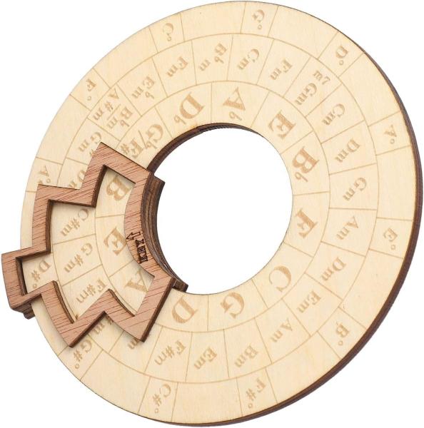 Wooden Melody Tool, Circle Of Fifths Chord Wheel Wooden Chord Wheel Music