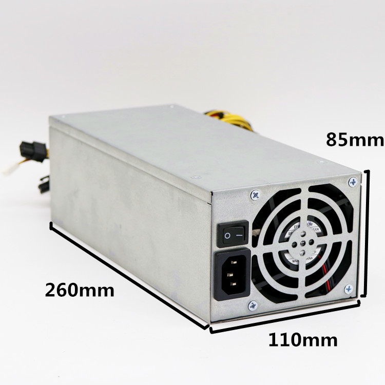 Wholesale 2400W 92% enficiency 10*6Pin High Power Server Power Supply With Two 8-centimeter Double Ball Fan