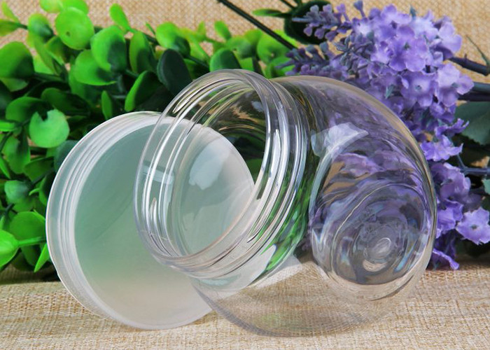 Plastic Screw Cap PET Food Can Packaging For Cookies , Nuts , Candies Packing