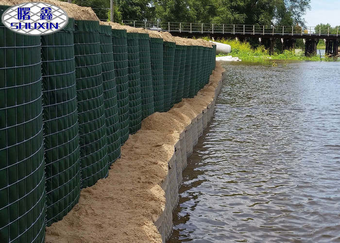 Mil 10 Defence Barrier Steel Geotextile Green Color Lined Put Into Soil