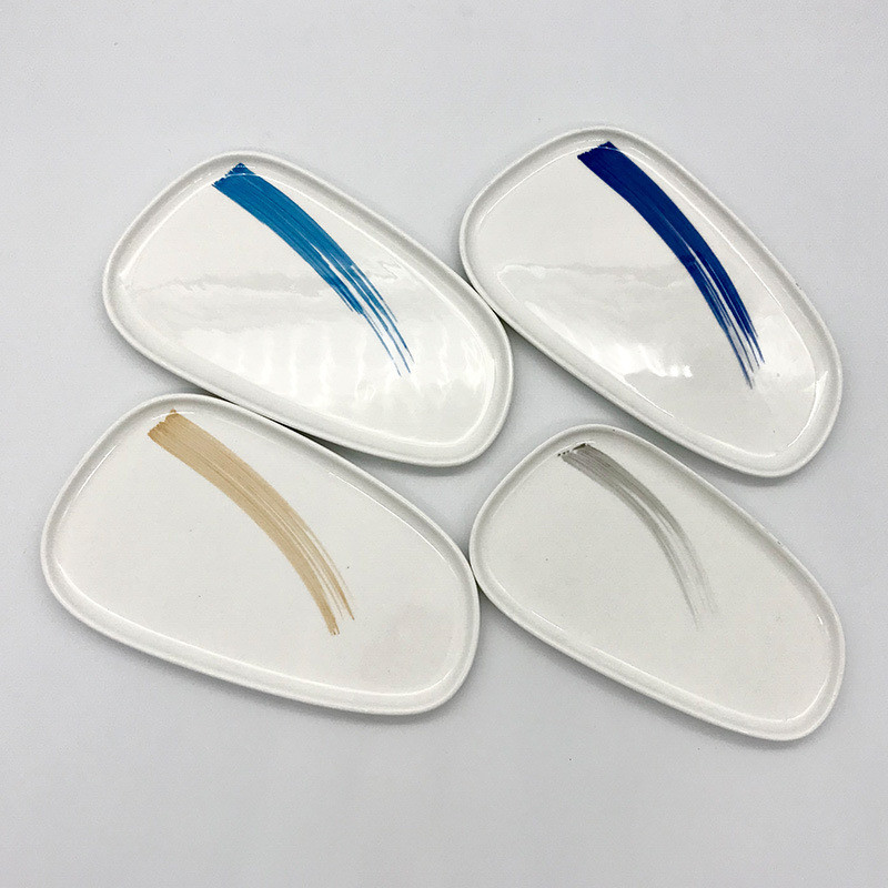 China Porcelain Dinner Set Colorful White Polish Porcelain Dinnerware