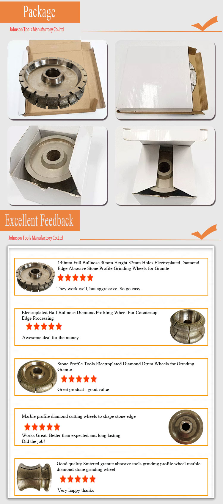 High Efficiency 140 Mm Electroplated Diamond Profile Grinding Wheels