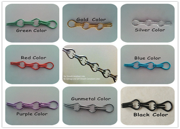 Hanging Door Aluminium Chain Fly Screen 2.0mm Metal Chain Link Curtain