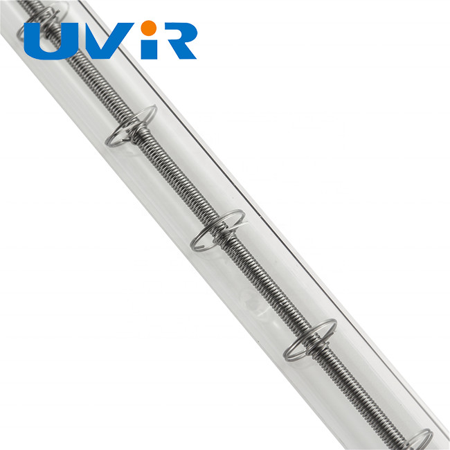 SK16 Base Tungsten IR Heating Element Halogen Quartz Lamps 10.5mm Ceramic White