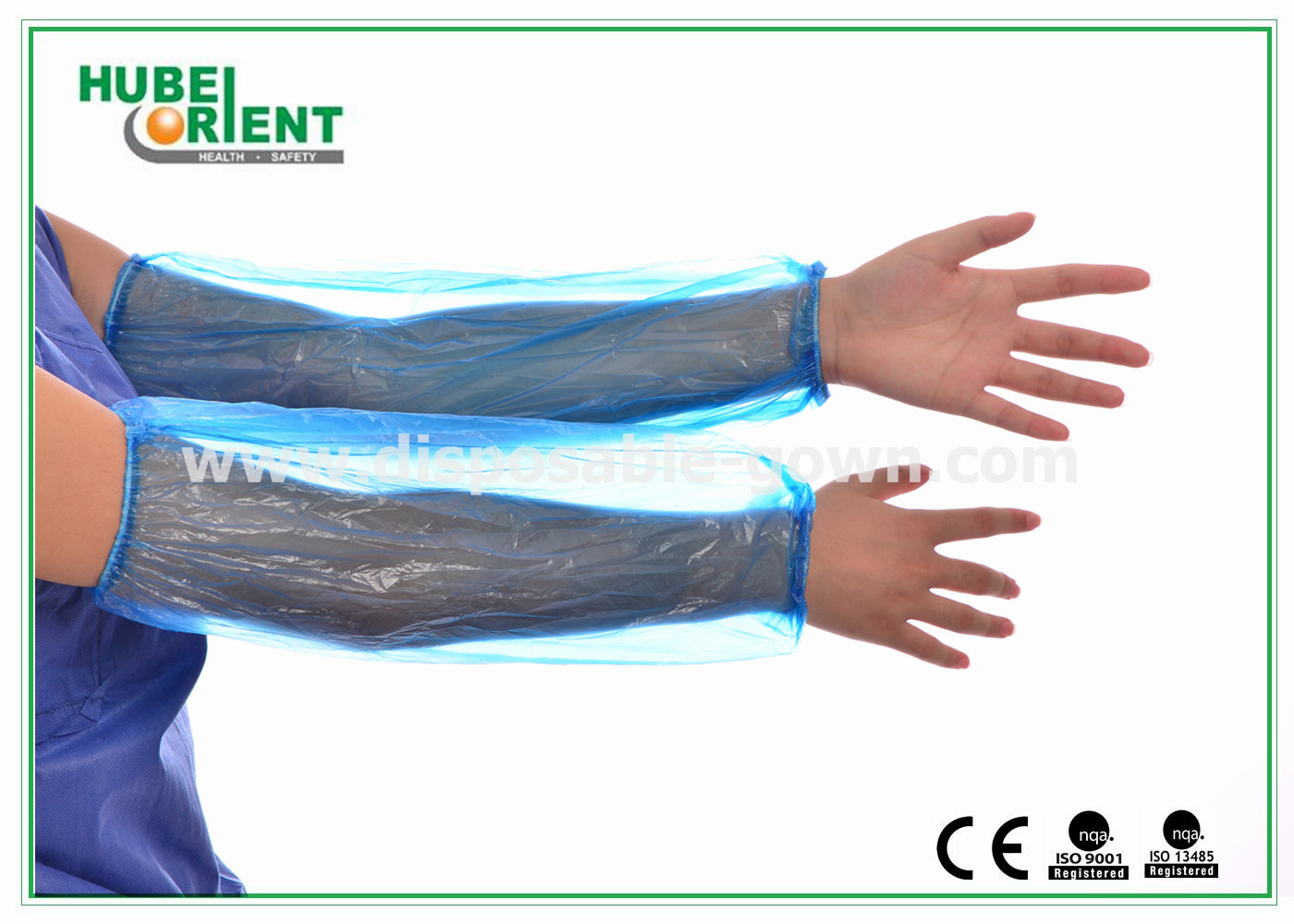 Red Free Size Disposable Use PE Plastic Arm Sleeves For Anti-Oil And Waterproof