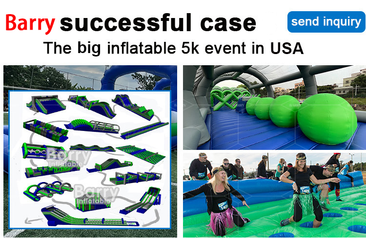 Giant Commercial Event Bounce House 5k Blow Up Obstacle Course Sport Games For Kids And Adults Challenge