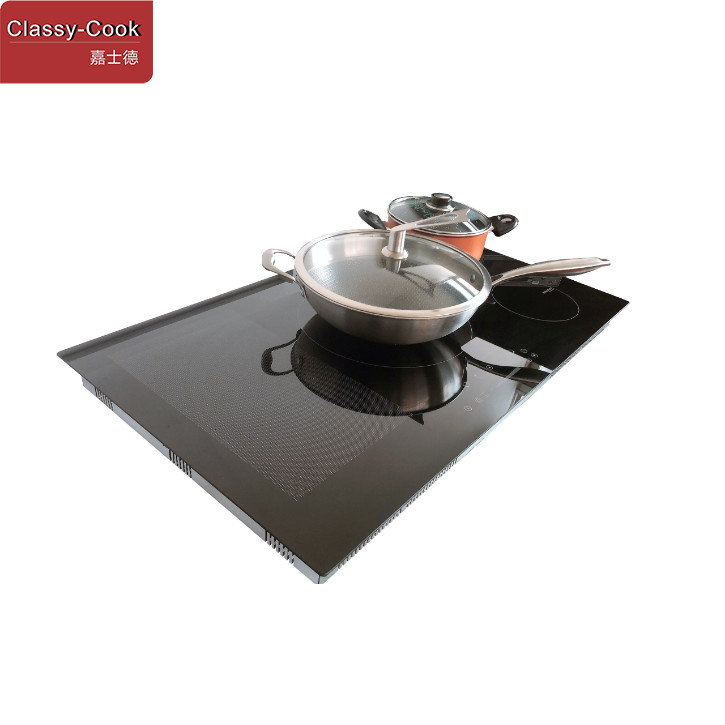 Flex Zone Half Bridge Speed Booster Surface Induction Cooktop With Rang Hood