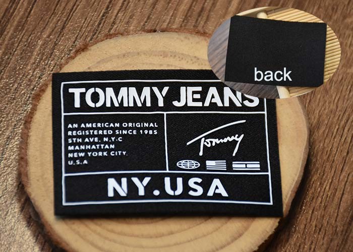 Printing Custom Silicone Logos Woven Fabric Labels For Garments