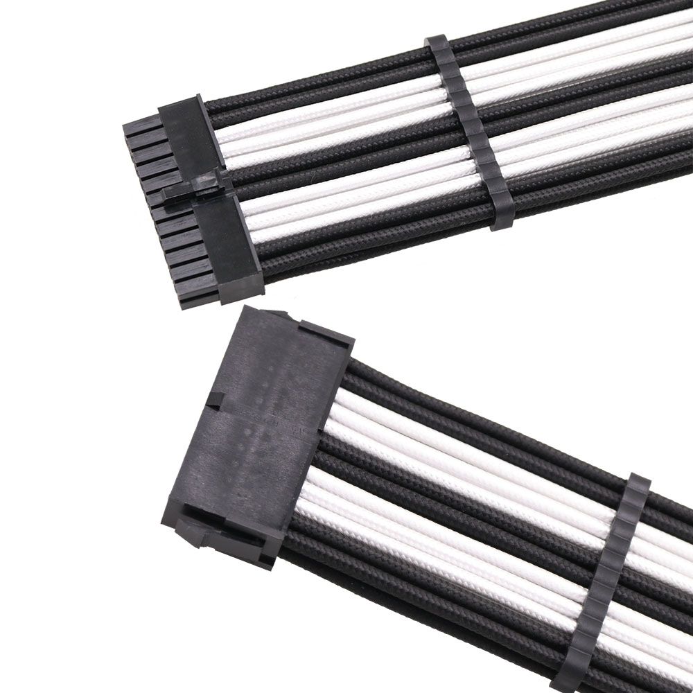 PSU Cable Kits 24pin ATX 4+4pin EPS 8pin PCI-E 6pin PCI-E PSU Sleevced Power Supply Extension Cable