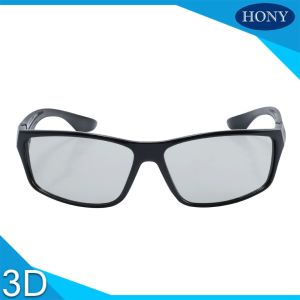 Long Time Use Linear Polarized 3D Glasses Anti Scratch Film Black Frame