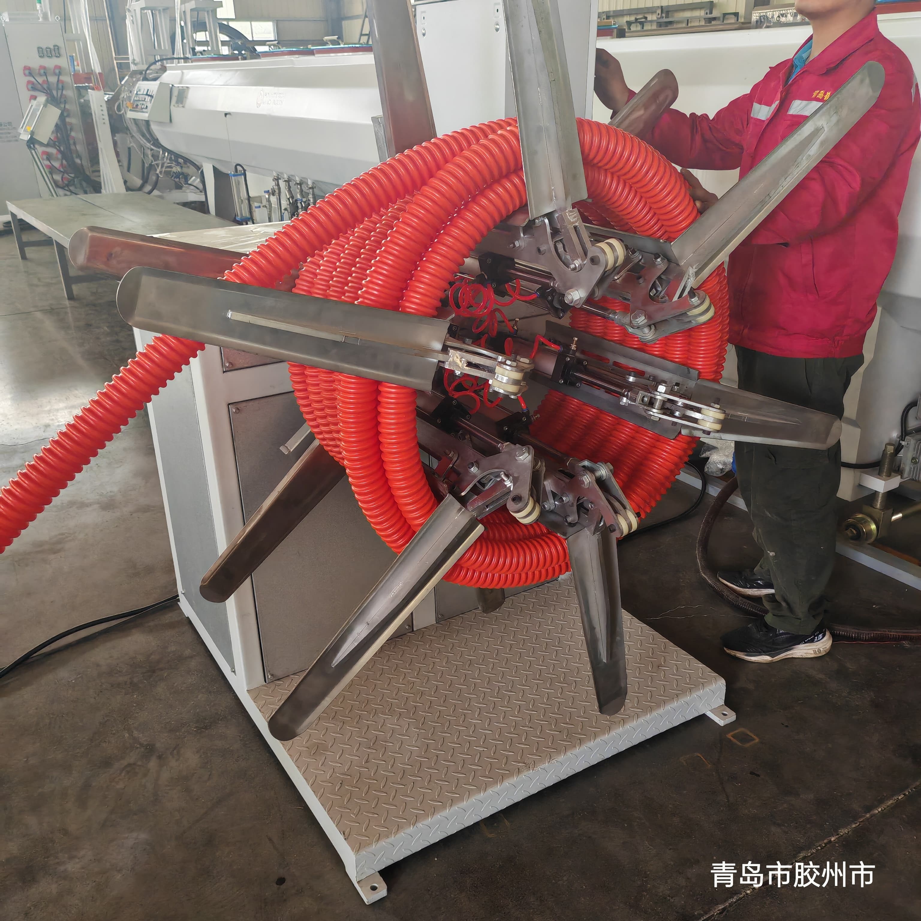 50-200mm Pipe Id HDPE Carbon Spiral Pipe Machine Fully Automatic Grade