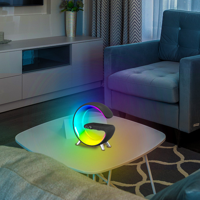 Adjustable Light Brightness and RGB Light Color G-Speaker-Luminaire suitable for Bedroom