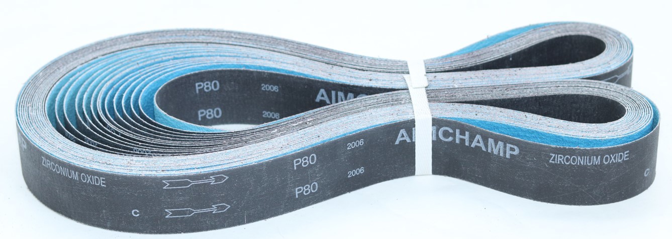 Stainless Steel Metal Polishing Sandpaper Polyester Sanding Belts Zirconia Alumina Waterproof