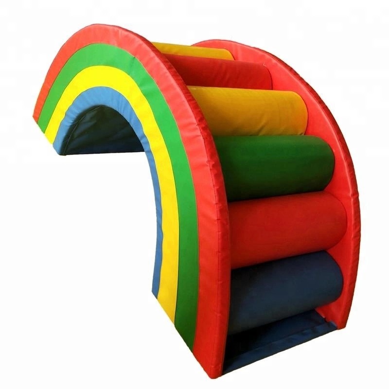 Rainbow Style Indoor Soft Play Equipment , Colorful Commercial Play Equipment