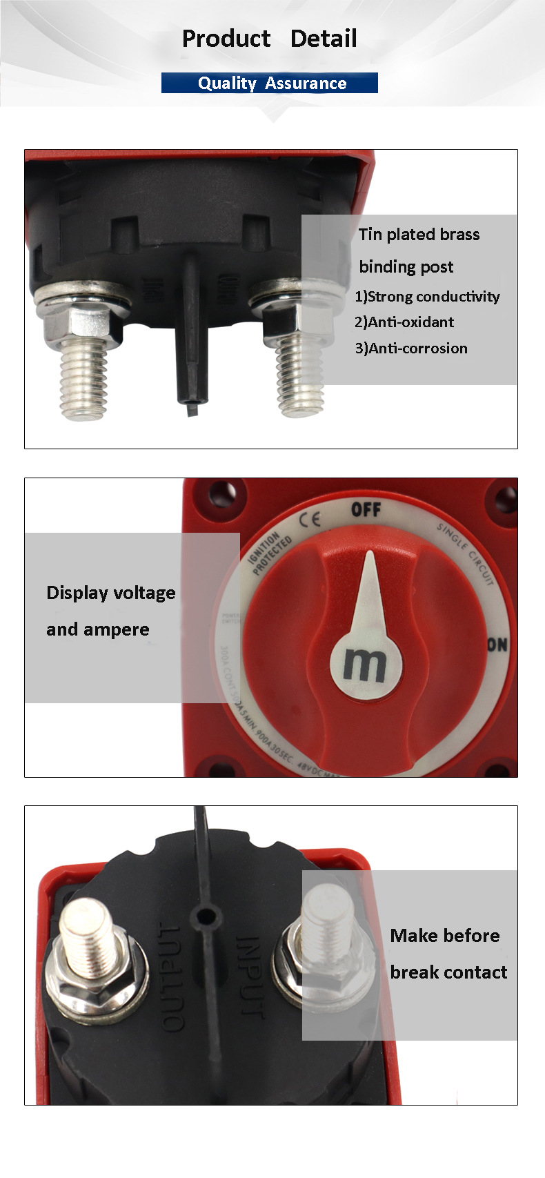 IP66 Waterproof Ignition Protected Blue Sea 6006 M-Series Master ON OFF Battery Switch Single Power Cut On/Off Marine Bo