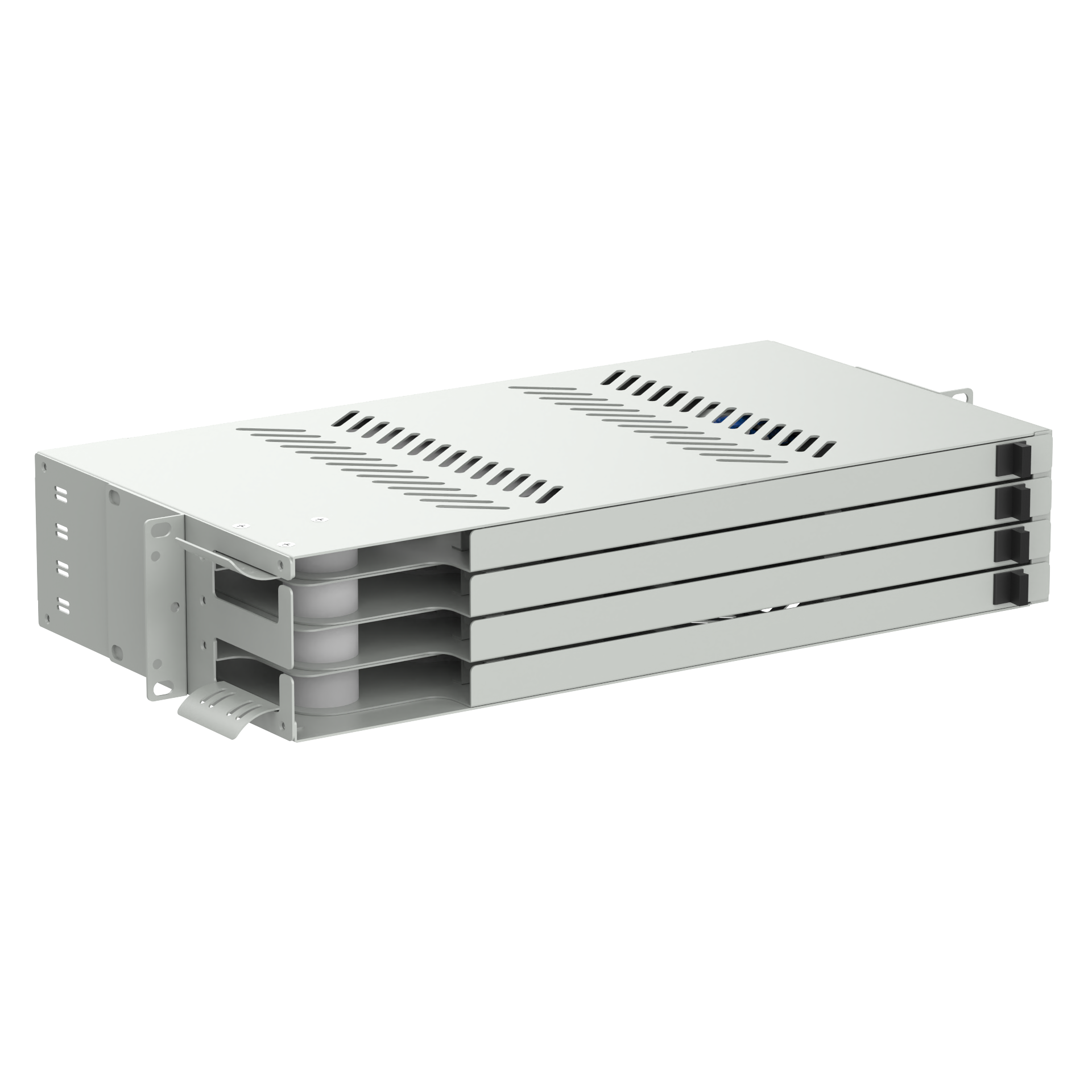 19 Inch LC UPC Swing Type Fiber Optic Patch Panel Sub ODF Data Center FTTX Simplified