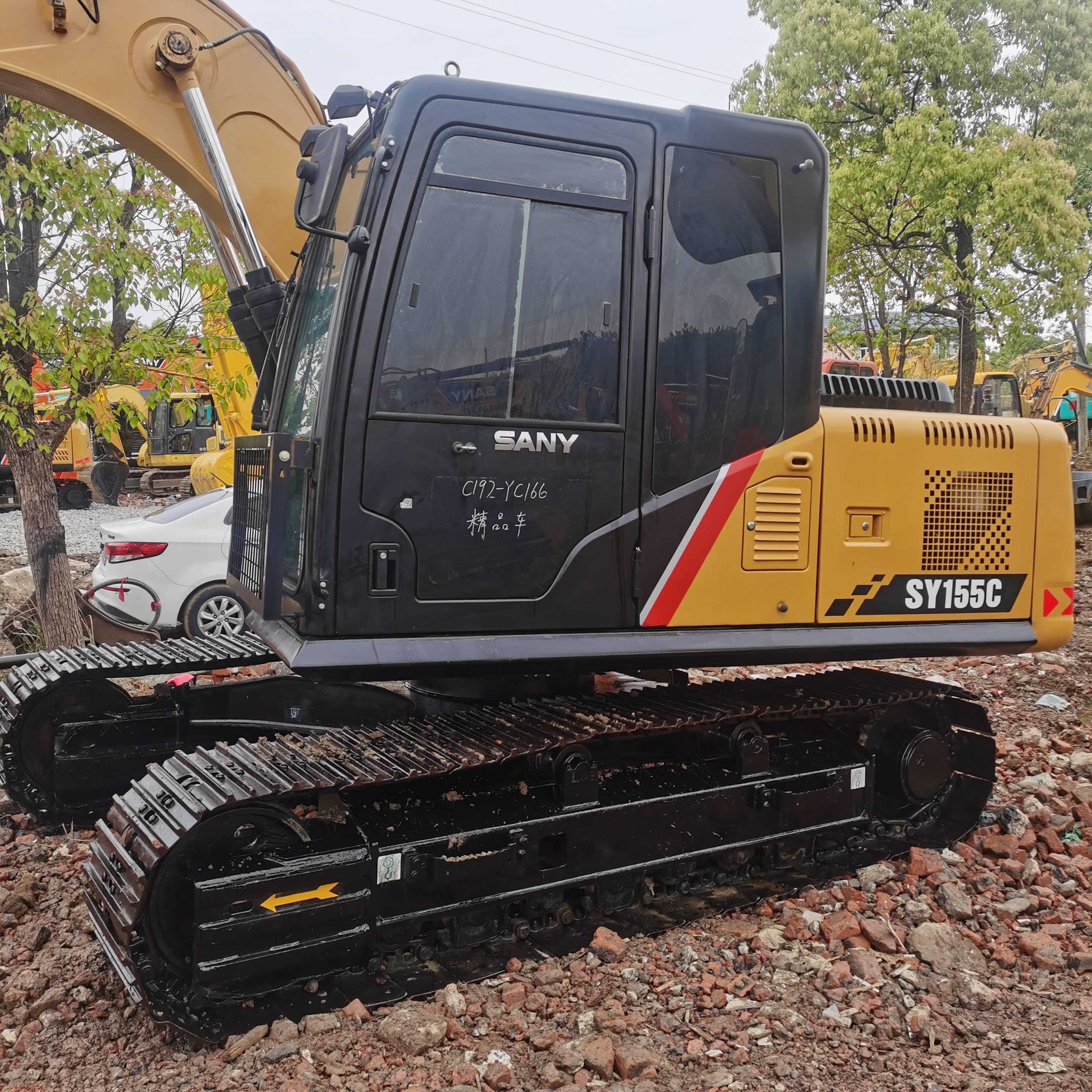 Used SANY Digger SY155C Secondhand 15.5on Small Type Crawler Excavator