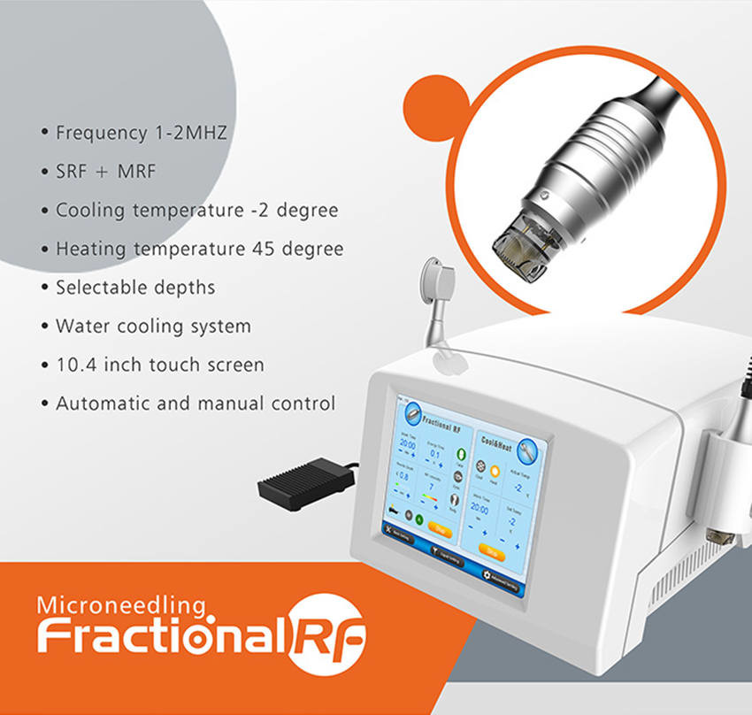 Thermal Cooling 10.4 Inch Microneedling Fractional RF Face Lifting
