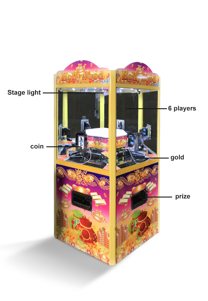 6 Person Amusement Game Machines Coin Pusher