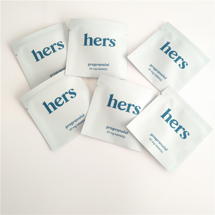 Custom Printed Aluminium Foil Matte Heat Seal Sample Flat Tea Three Side Seal Food Pouch