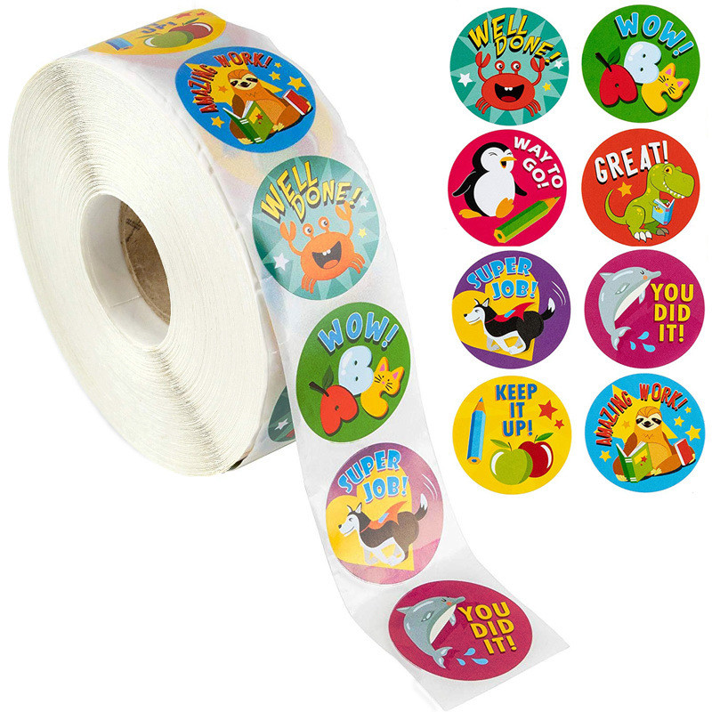 Colorful Printed Paper Sticker , Gloss Cosmetics Printable Vinyl Sticker