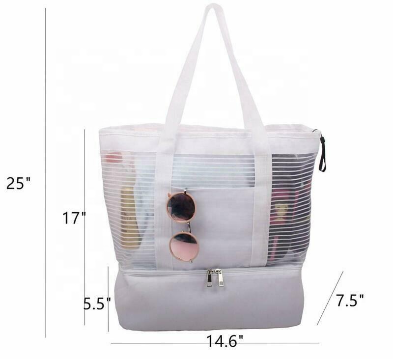 Large Picnic Cooler Beach Bag Tote Leakproof 8 Cans Removable For Food